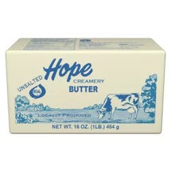 Hope Creamery Unsalted Butter