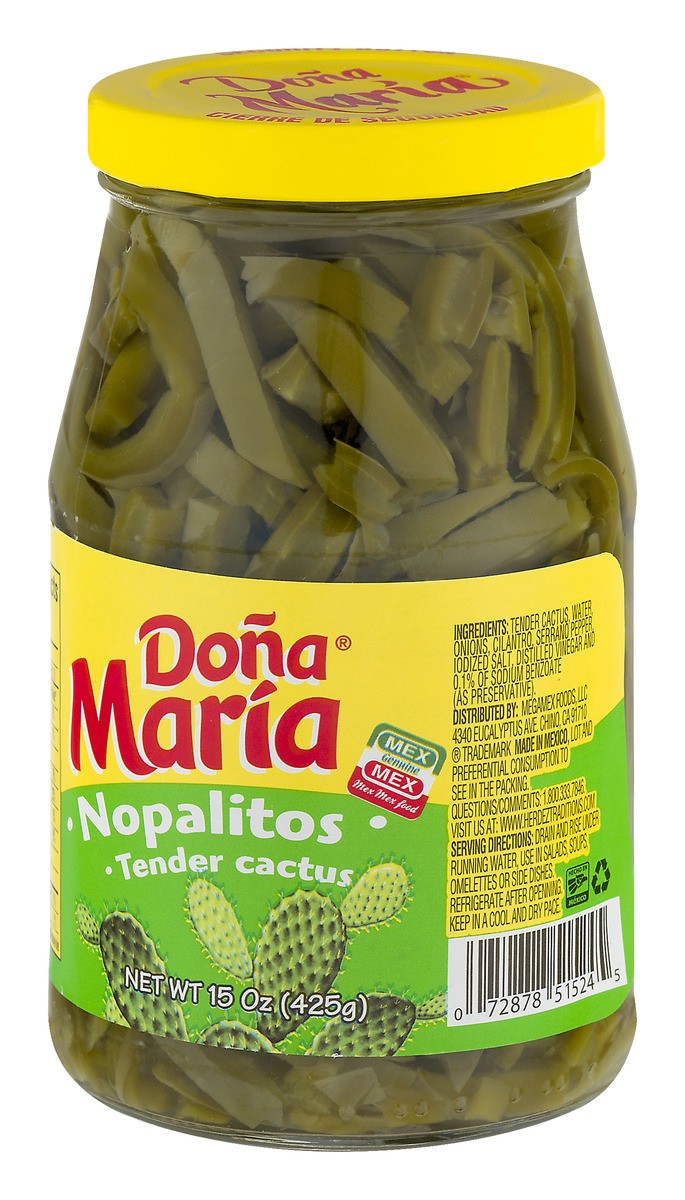 slide 2 of 9, ETHNIC GROCERY Dona Maria Napalitos (Tender Cactus) Glass Jar, 15 oz