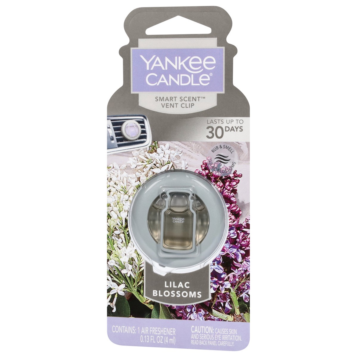 slide 3 of 9, Yankee Candle Smart Vent Clip Lilac Blossoms, 0.13 fl oz