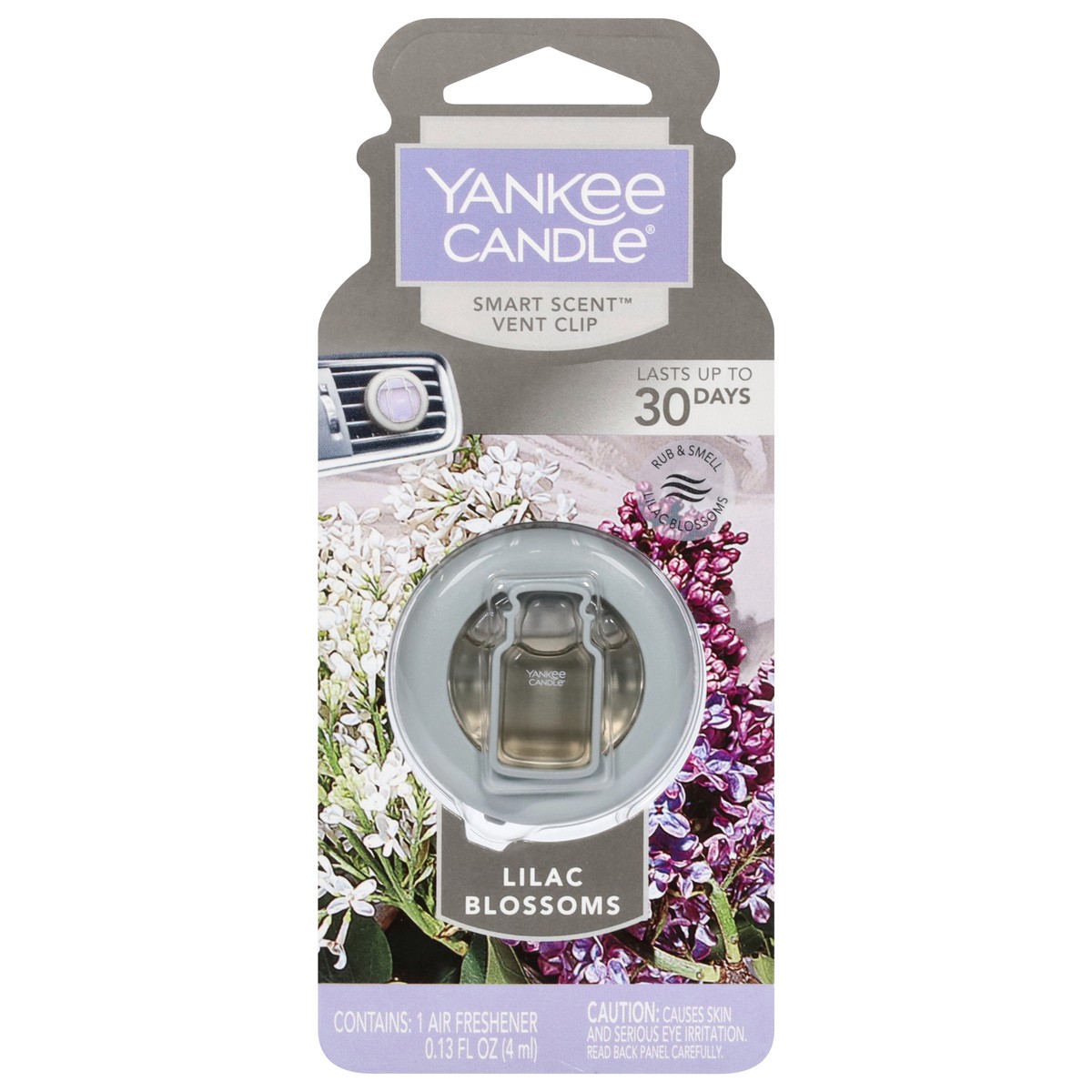 slide 1 of 9, Yankee Candle Smart Vent Clip Lilac Blossoms, 0.13 fl oz