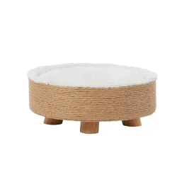 Whisker City Sherpa Scratch and Sleep Cat Bed