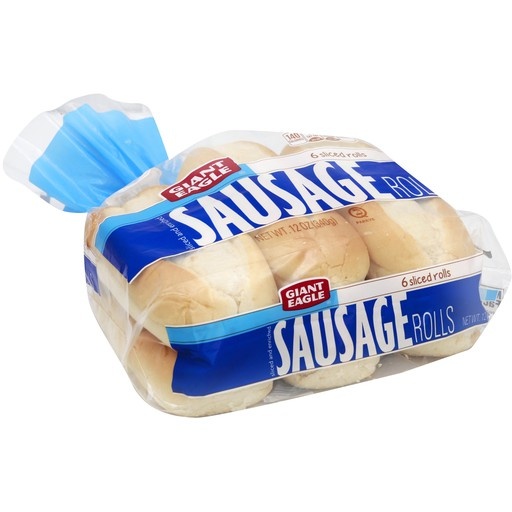 slide 1 of 1, Giant Eagle Sausage Rolls, Sliced, 12 oz