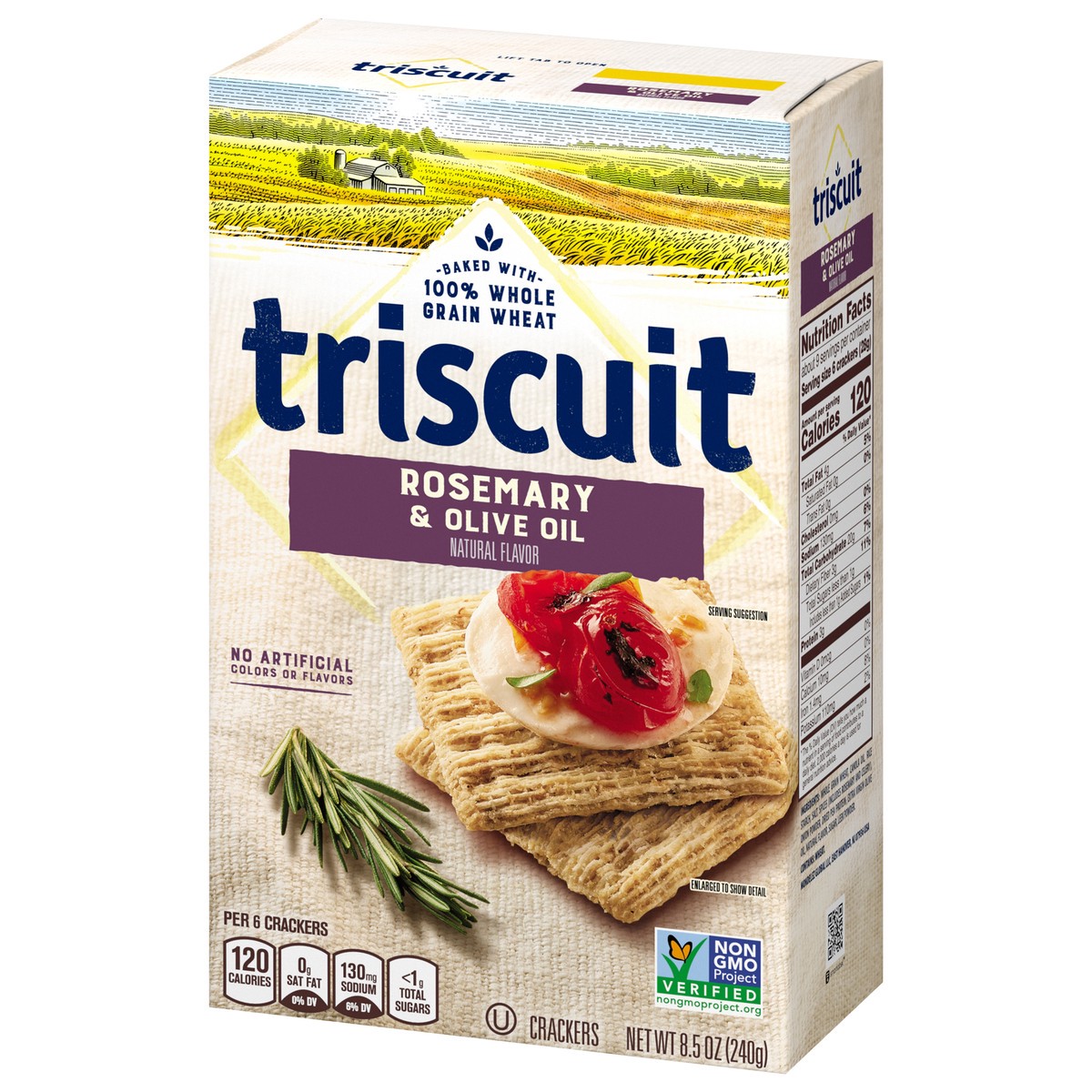 slide 4 of 9, Triscuit Rosemary & Olive Oil Whole Grain Wheat Crackers, 8.5 oz, 8.5 oz