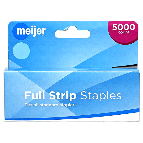 slide 1 of 1, Meijer Full Strip Staples, 5000 ct