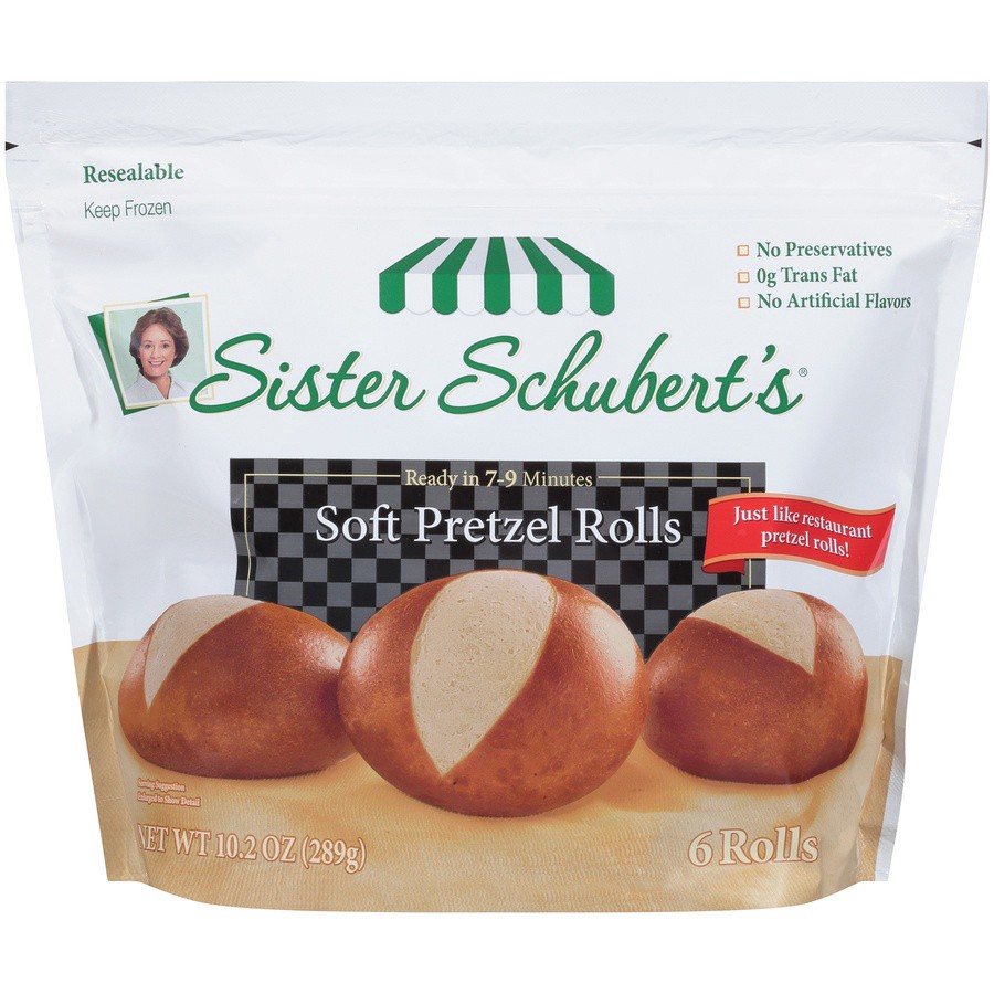 slide 1 of 6, Sister Schubert's Soft Pretzel Rolls, 10.2 oz