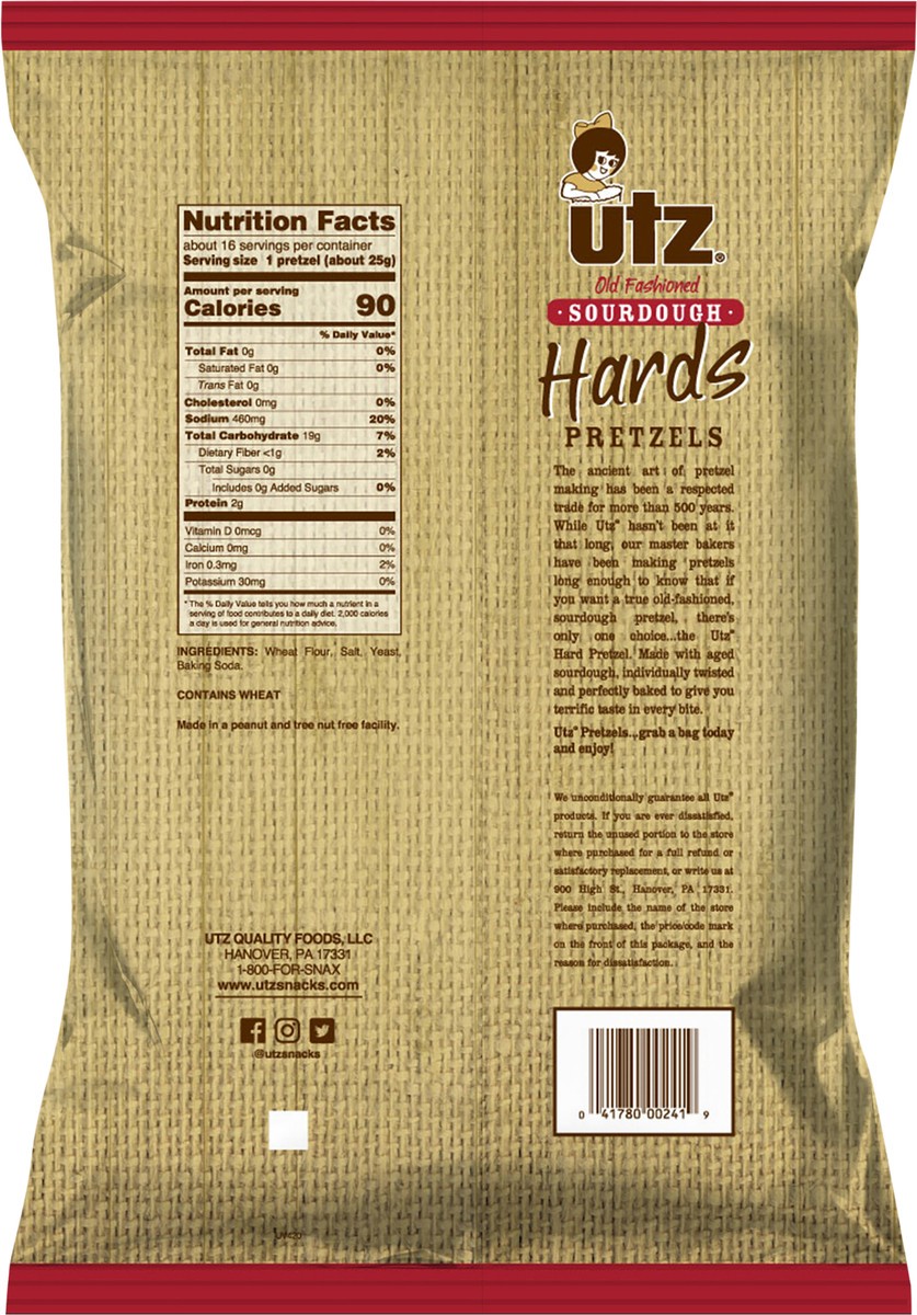 slide 4 of 9, Utz 14.25 oz Utz Old Fashioned Sourdough Hards Pretzels, 16 oz