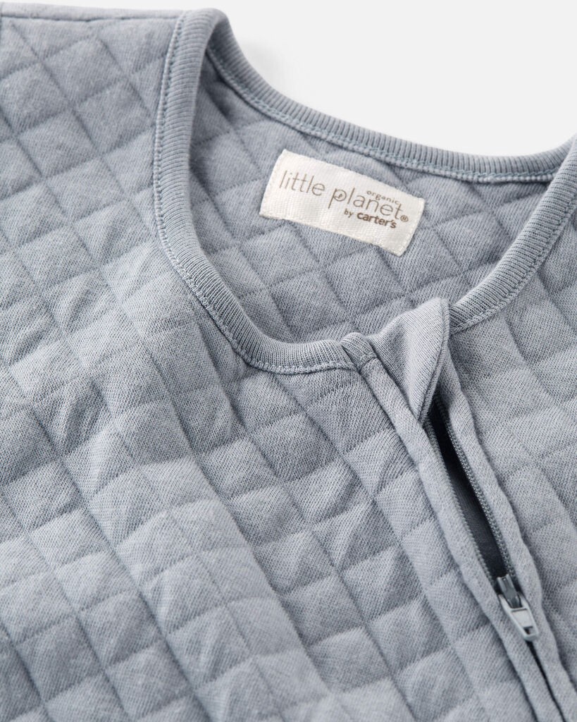 slide 3 of 4, Littleplanet Baby Doubleknit Zip Wearable Blanket Heather Grey M, 1 ct