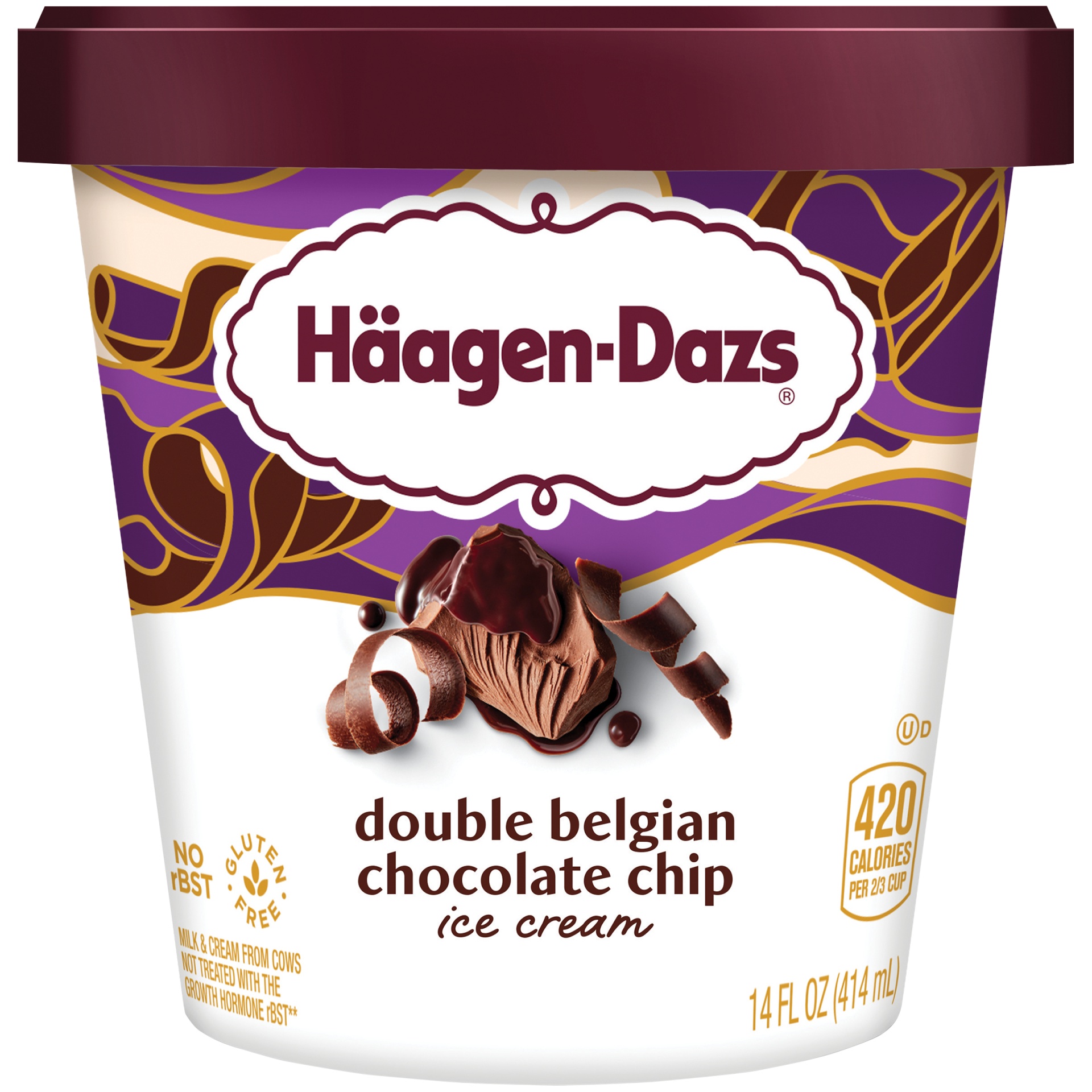 slide 1 of 7, Haagen-Dazs Double Belgian Chocolate Chip Ice Cream, 14 oz