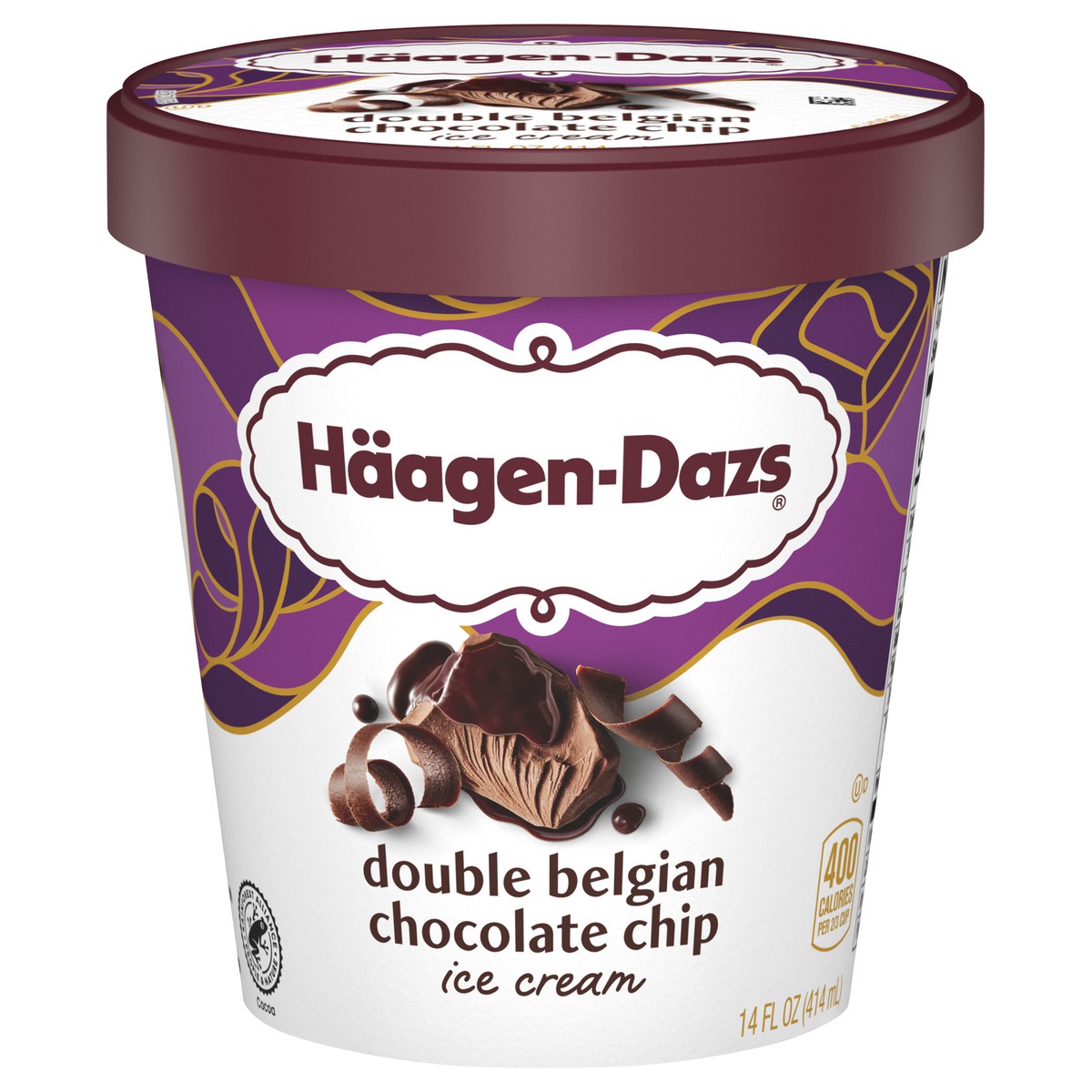 slide 1 of 7, Häagen-Dazs Double Belgian Chocolate Chip Ice Cream 14 fl oz, 14 fl oz