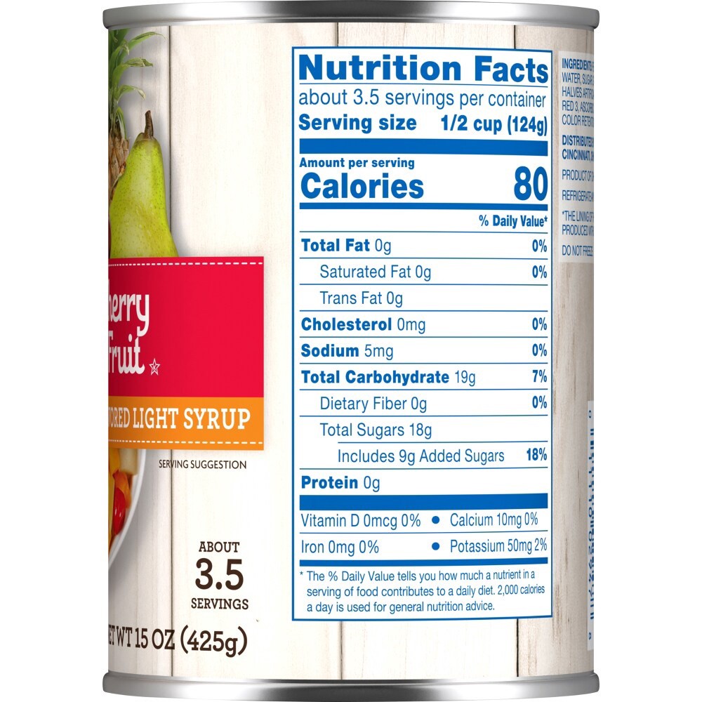 slide 3 of 3, KrogerExtra Cherry Mixed Fruit In Natural Cherry Flavored Light Syrup - 15 oz, 15 oz