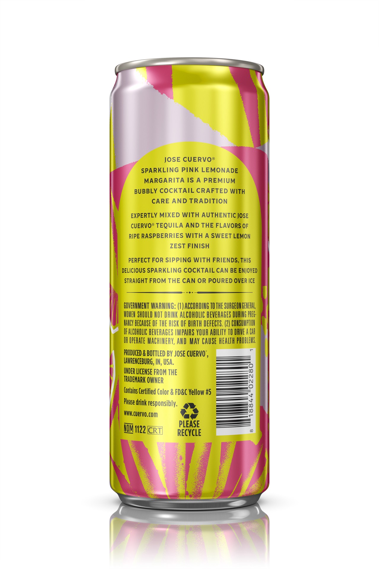 slide 3 of 3, Jose Cuervo Sparkling Margarita Pink Lemonade Ready to Drink Cocktail - 4-355 ml, 1 liter