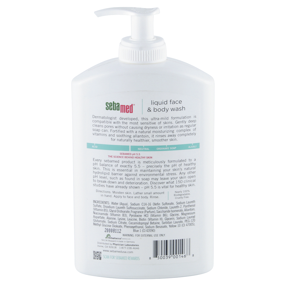 slide 2 of 2, Sebamed Face & Body Wash 13.5 oz, 13.5 fl oz