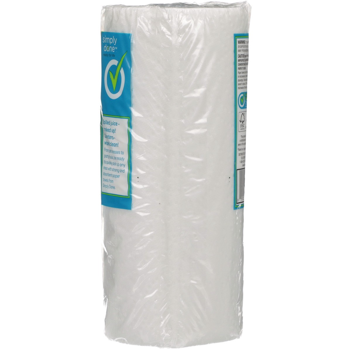 slide 8 of 8, Simply Done Paper Towels - Ultra Strong & Absorbent 2-Ply Simple Size Select, 1 ct