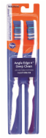 slide 1 of 1, Kroger Angle Edge+ Deep Clean Medium Toothbrushes, 2 ct