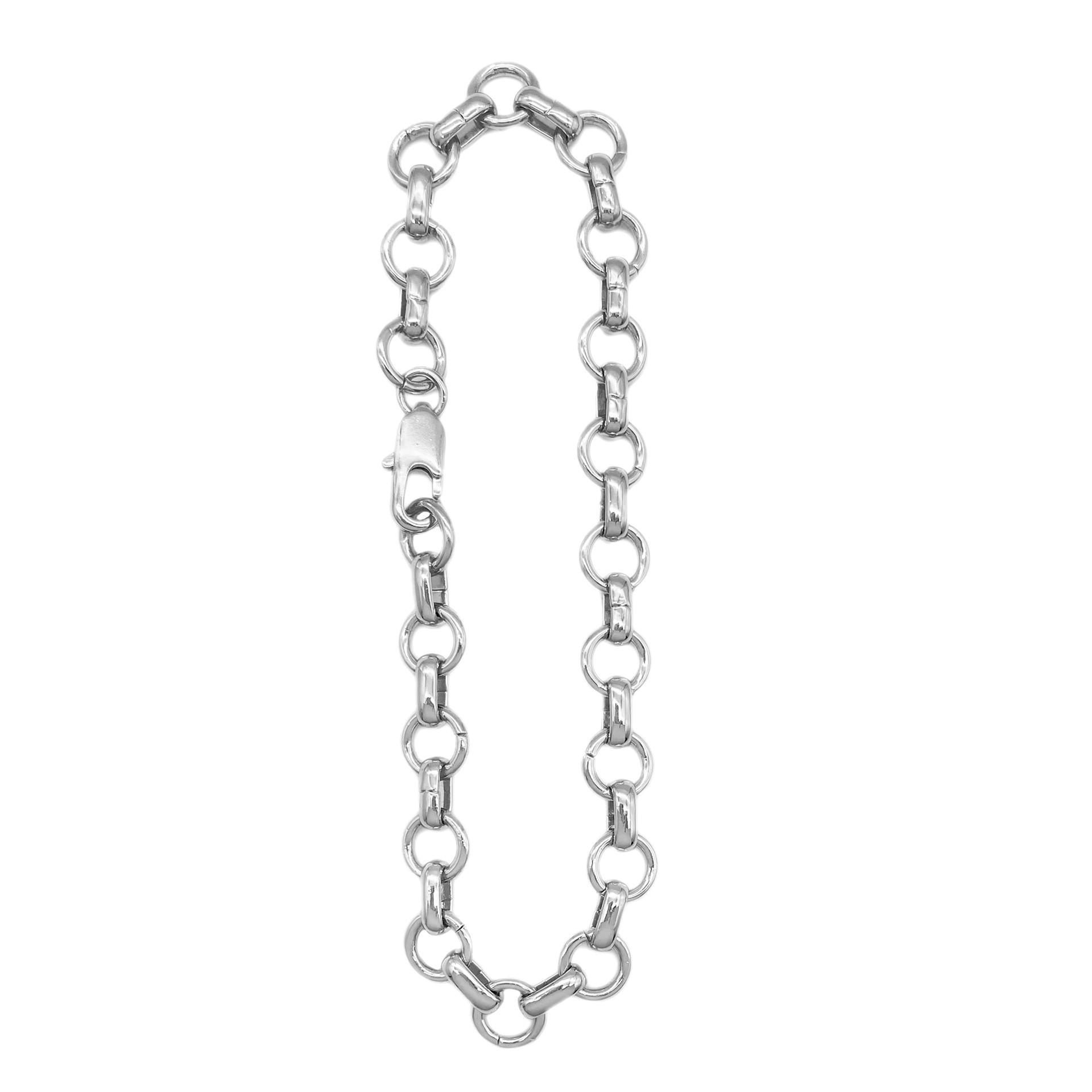 slide 5 of 8, Rhodium Long & Short Charm Bracelet By Bead Landing, 7.2 in