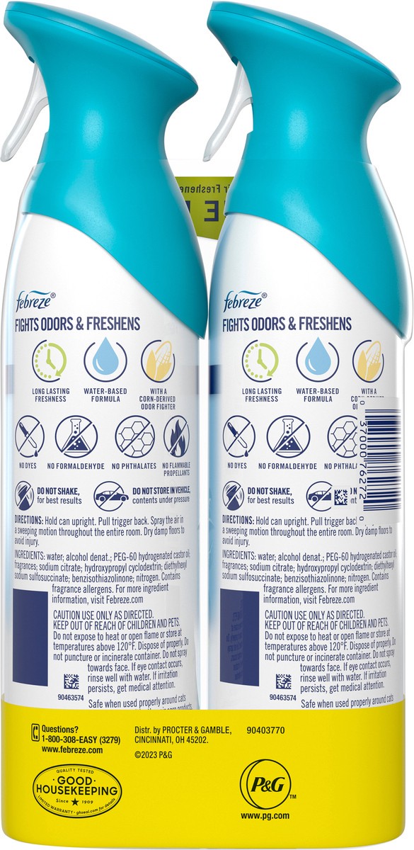 slide 2 of 3, Febreze Air Effects Air Freshener with Gain Ocean Water Sparkle, 2 ct; 8.8 fl oz