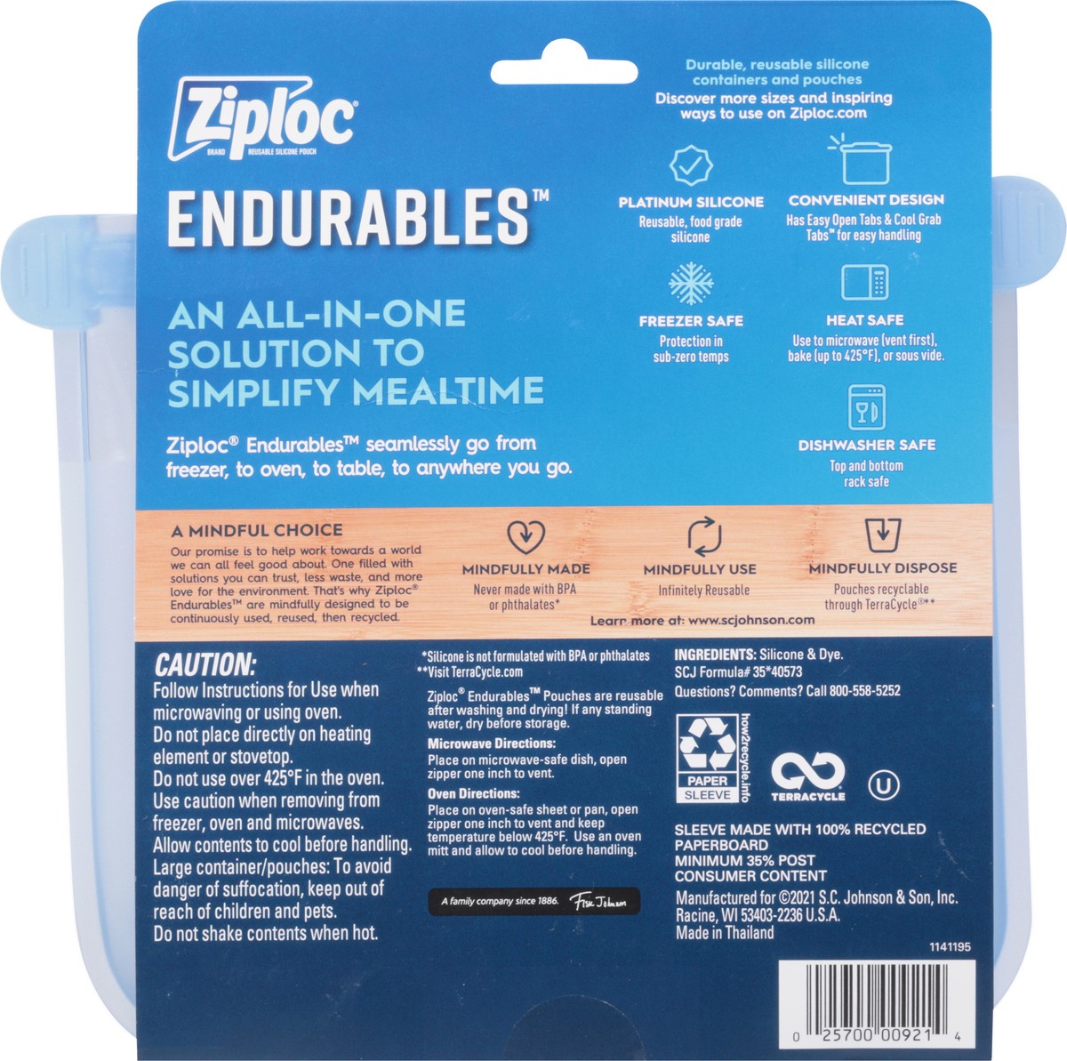 slide 2 of 10, Ziploc Endurables, Medium Pouch, 2 cups, 16 oz