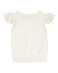 Oshkosh Toddler Solid Short-Sleeve Sweater - Cream Cream 5T