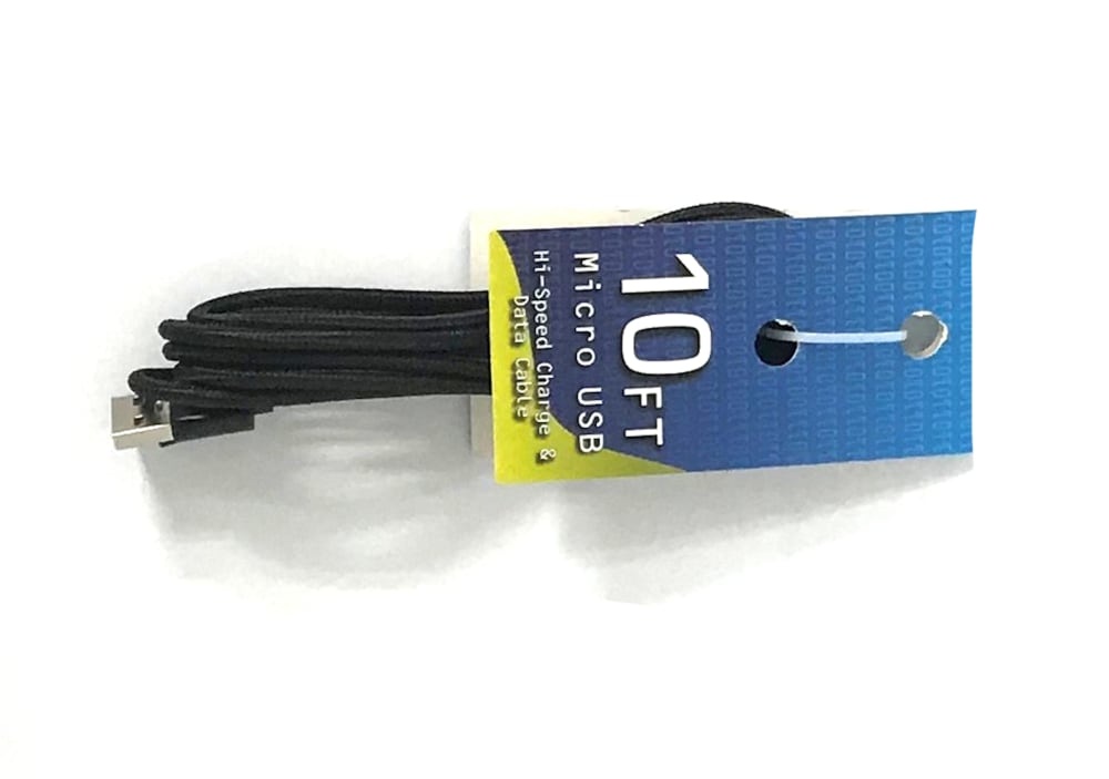 slide 1 of 1, James Paul Products Micro Usb Hi-Speed Charge And Data Cable - 10Ft, 10 ft