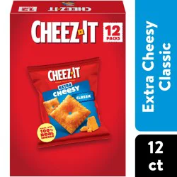 Cheez-It Baked Snack Crackers Extra Cheesy