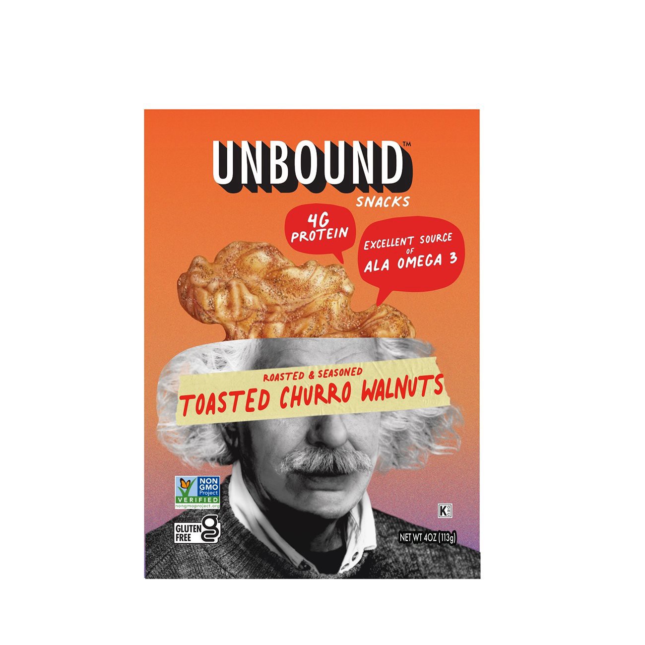 slide 1 of 1, Unboundsna Unbound Snacks Toasted Churro Walnuts, 4 oz