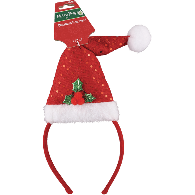 slide 1 of 1, Merry Brite Xmas Headband Asst 2, 1 ct