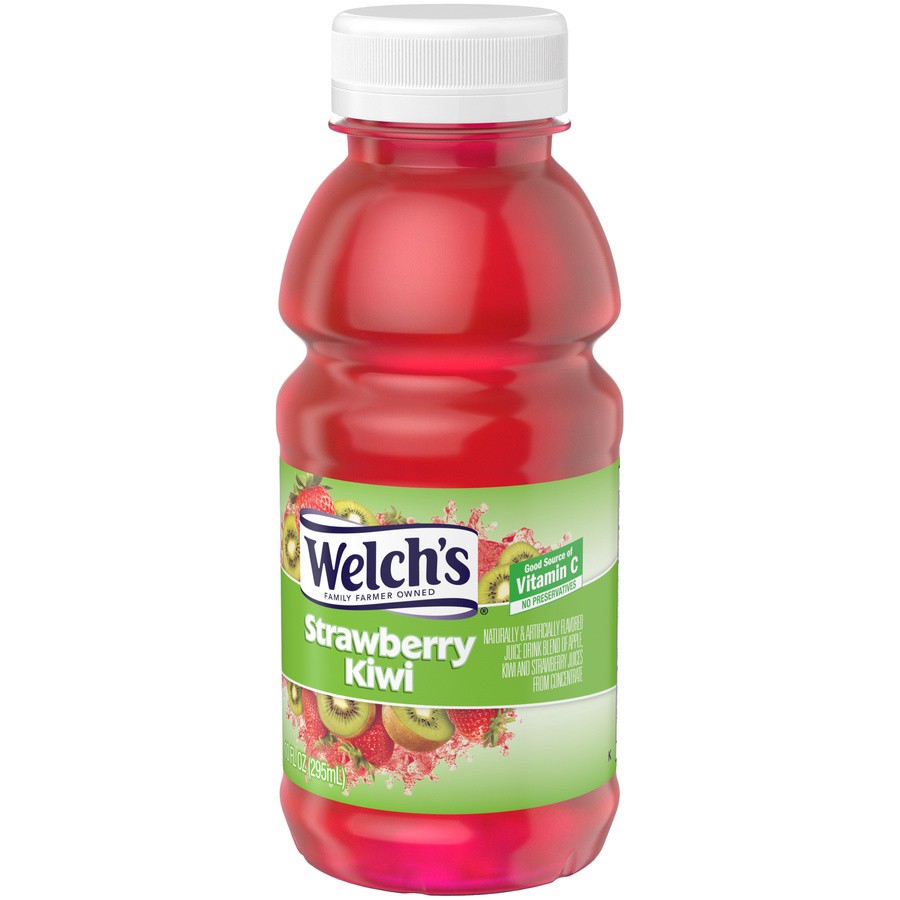 slide 3 of 5, Welch's Strawberry Kiwi Juice Drink, 10 fl oz On-the-Go Bottle (Pack of 6), 60 fl oz