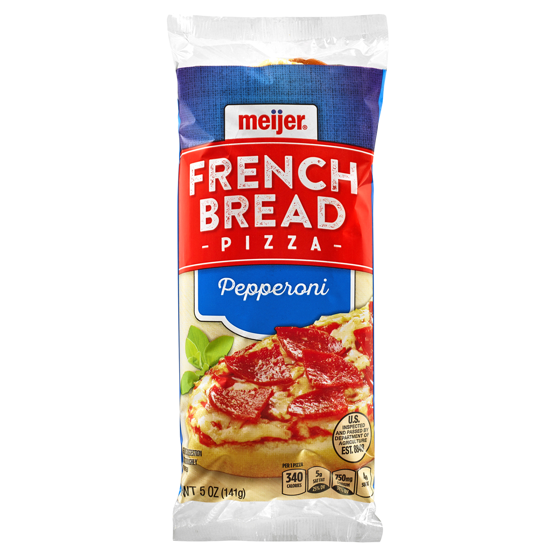 slide 1 of 2, Meijer Pepperoni French Bread Pizza, 5 oz