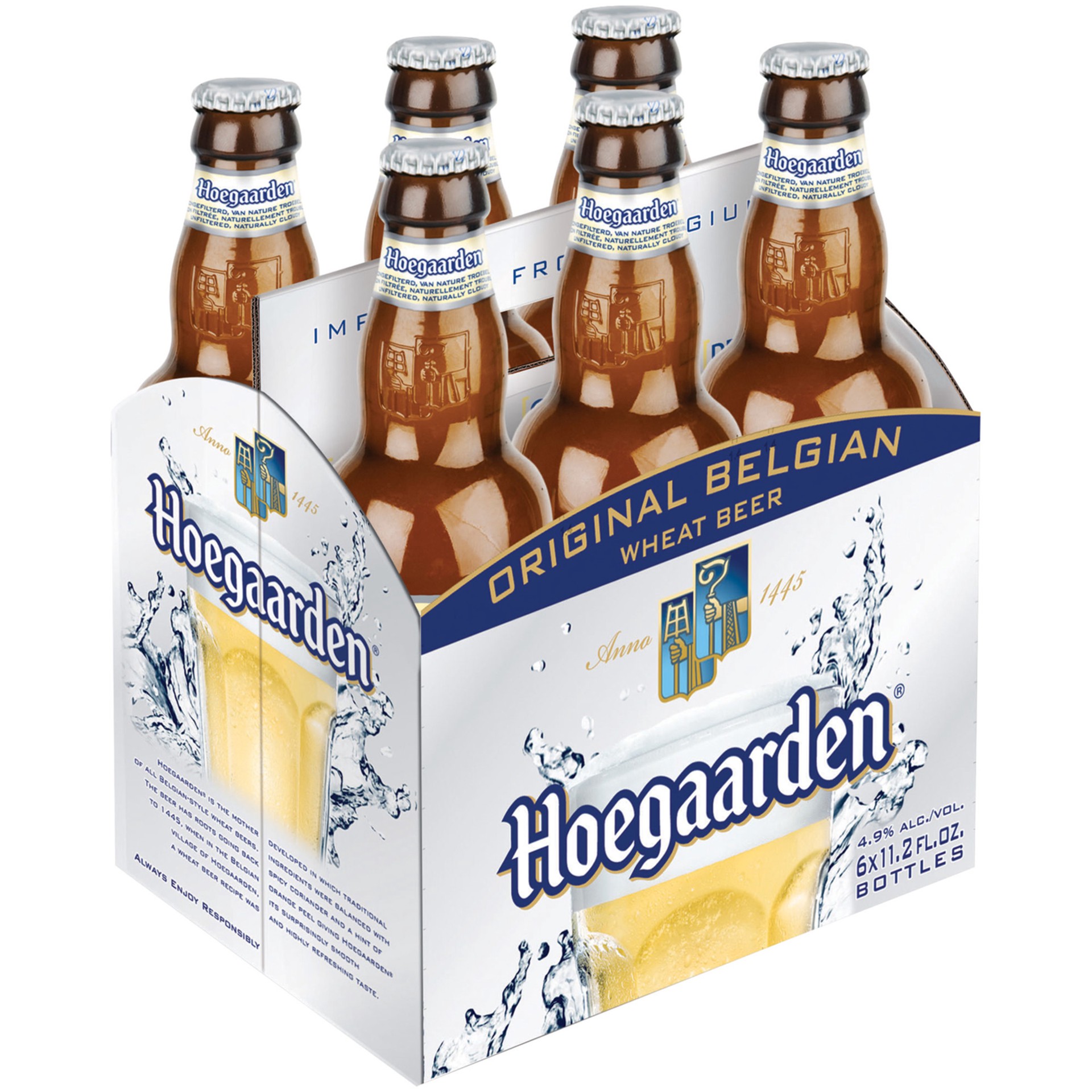 slide 1 of 9, Hoegaarden Wheat Beer, 6 Pack Beer, 11.2 FL OZ Bottles, 6 ct; 11.2 oz