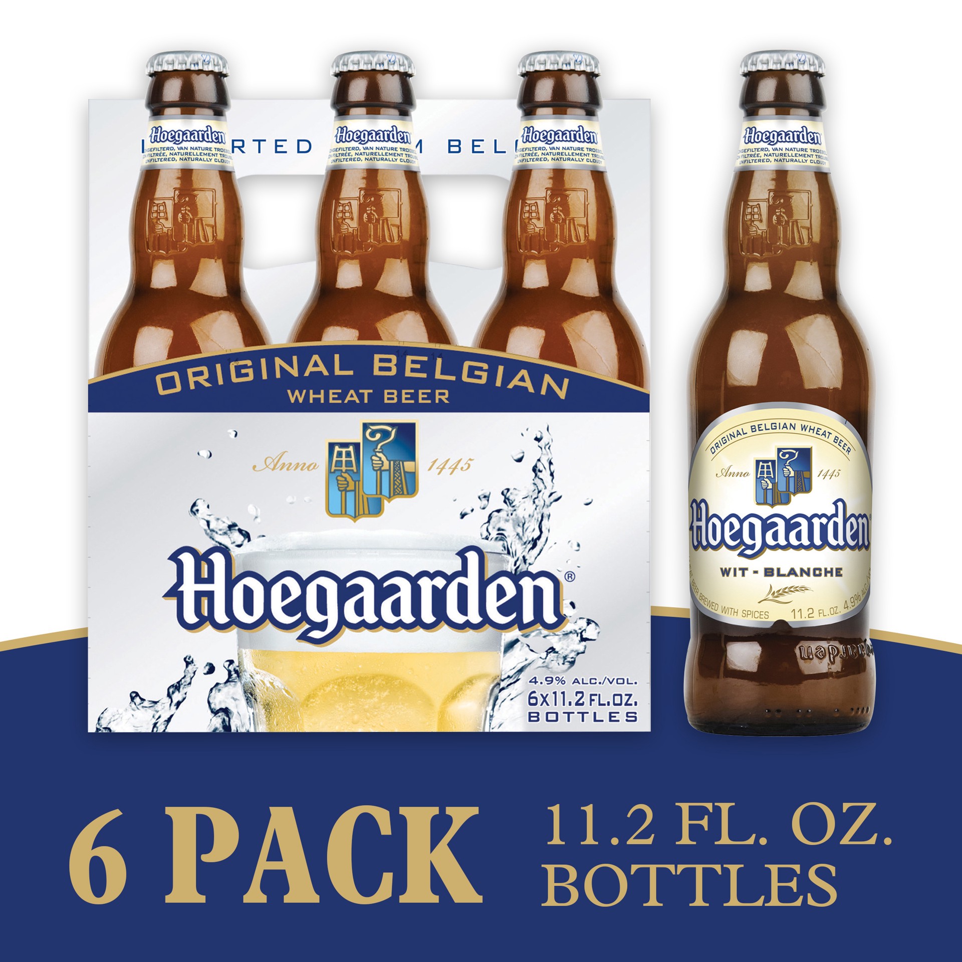 slide 3 of 9, Hoegaarden Beer 6 ea, 6 ct; 11.2 oz