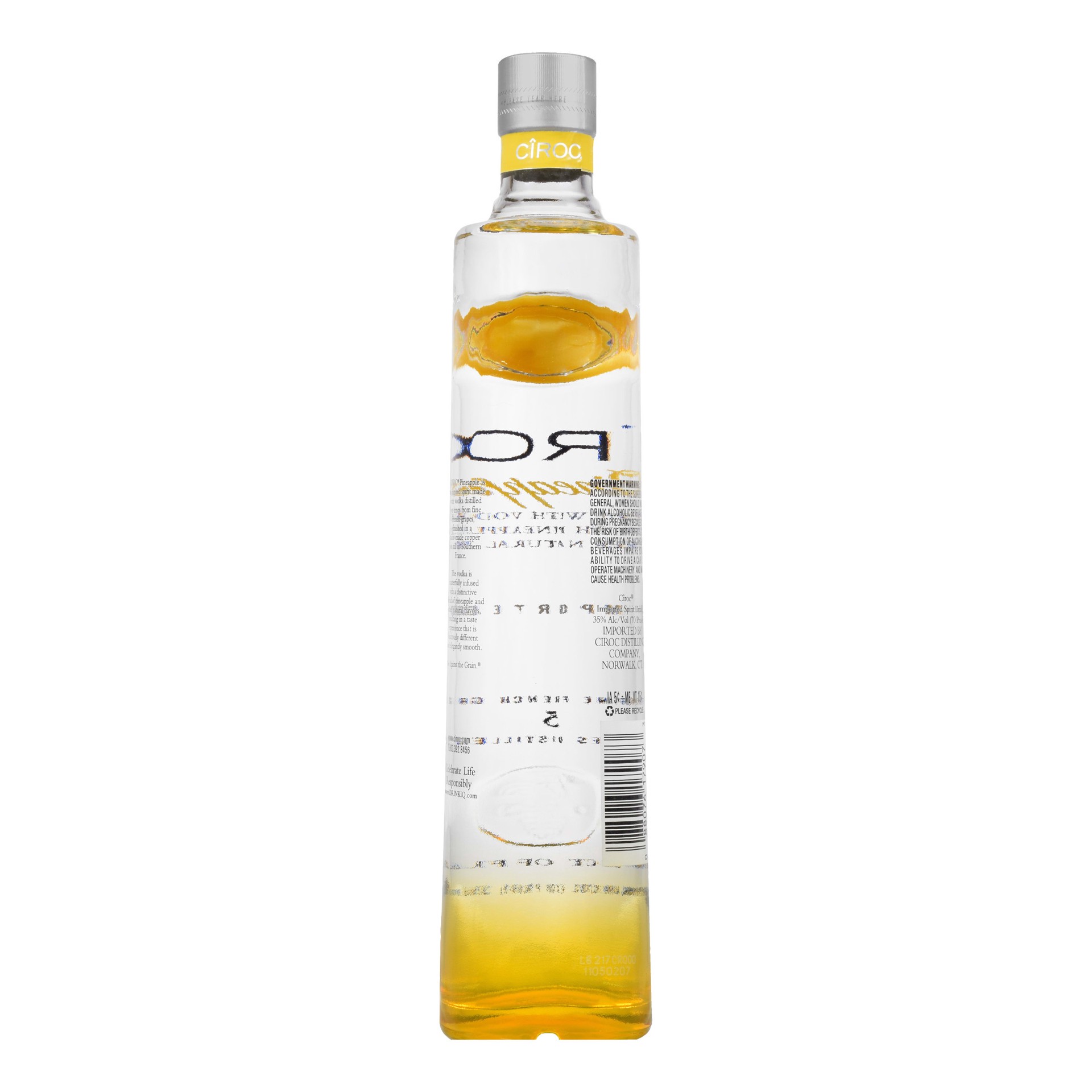 slide 2 of 4, CIROC Pineapple (Made with Vodka Infused with Natural Flavors), 375 mL, 375 ml