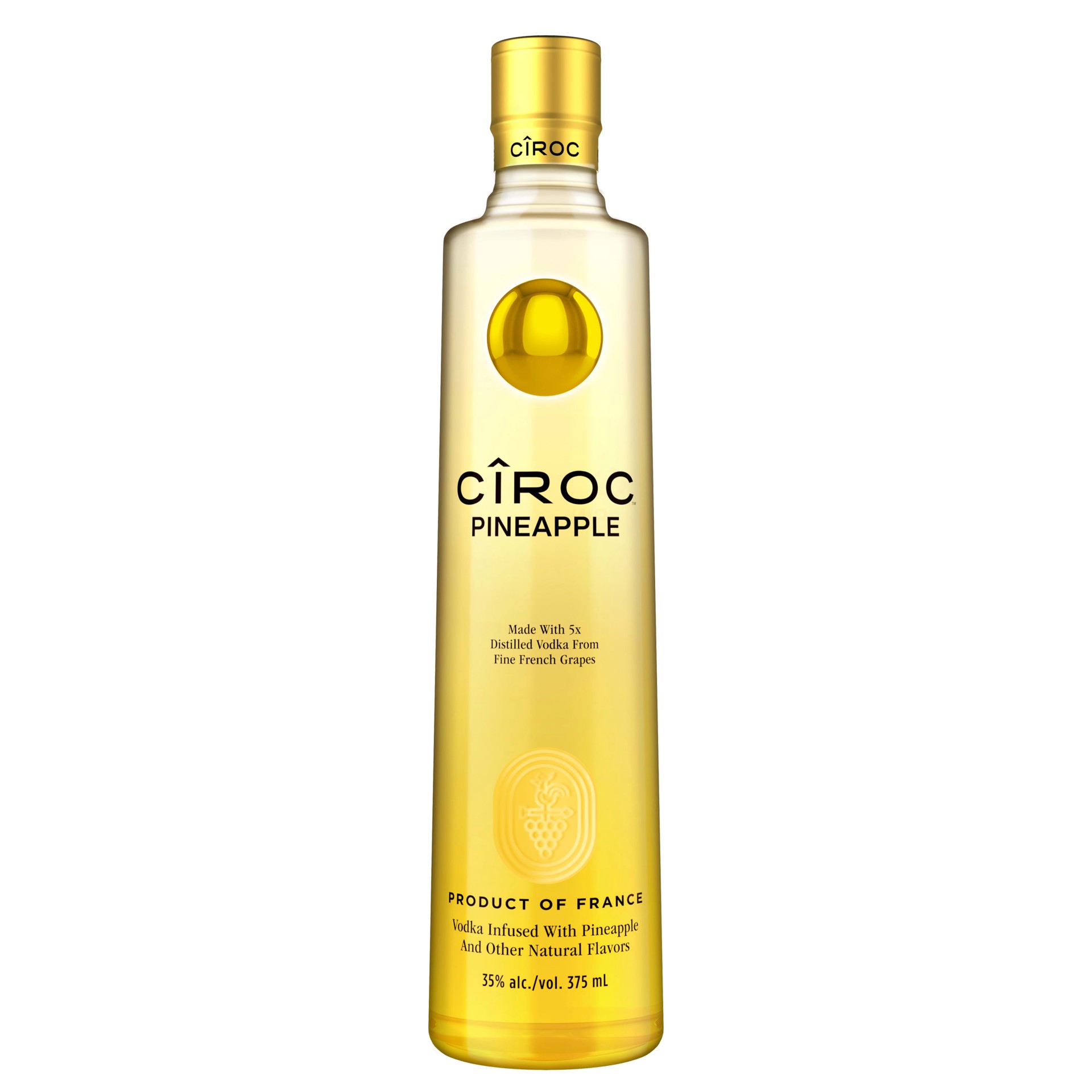 slide 1 of 4, CIROC Pineapple (Made with Vodka Infused with Natural Flavors), 375 mL, 375 ml