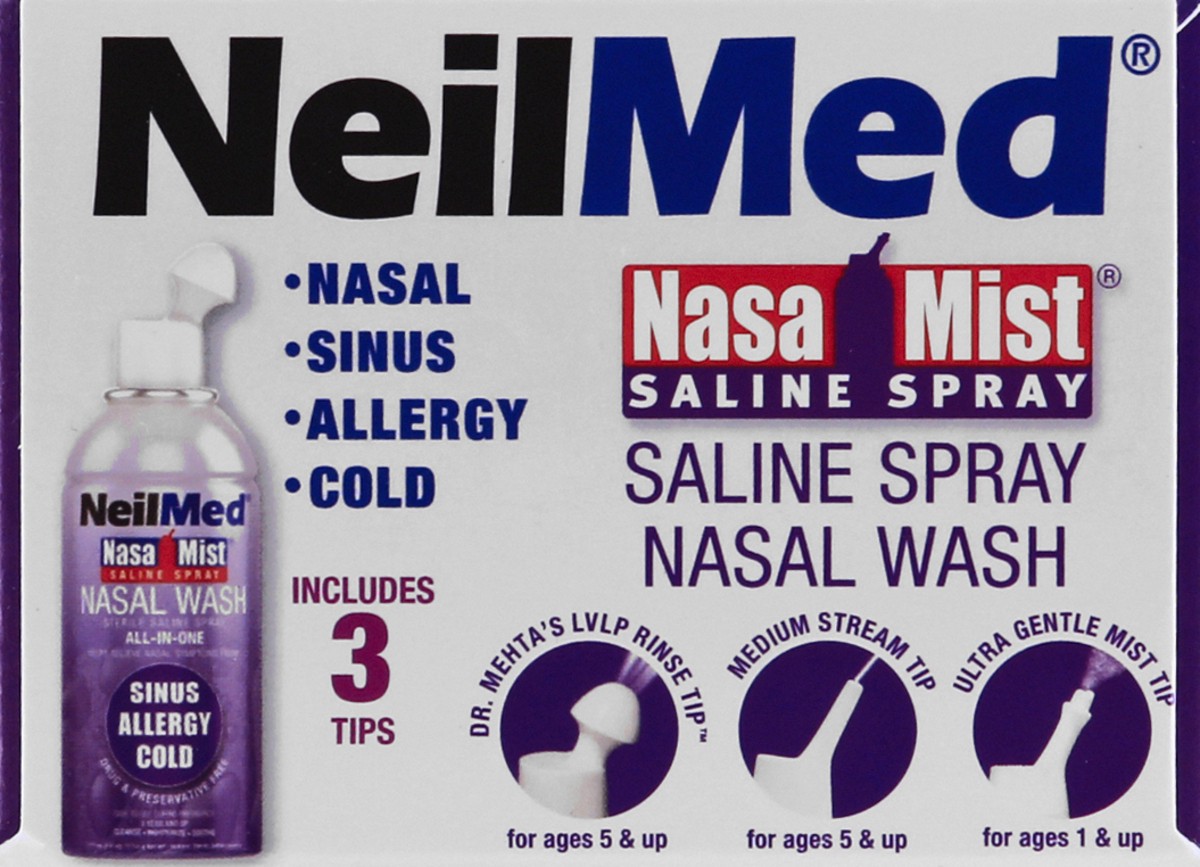 slide 4 of 12, NeilMed NasaMist Value Size All-in-One Saline Spray 177.6 gr, 177.60 gram