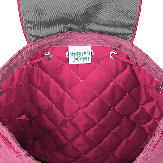 slide 4 of 4, Stephen Joseph Elephant Quilted Backpack - Pink, 1 ct