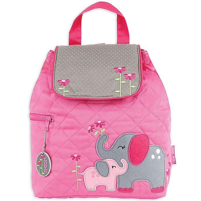 slide 1 of 4, Stephen Joseph Elephant Quilted Backpack - Pink, 1 ct