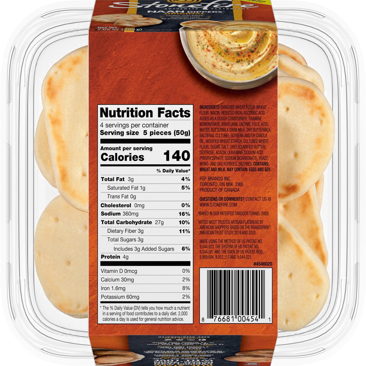 slide 70 of 120, Stonefire Naan Dippers Original Flatbreads 7.05 oz, 7.05 oz