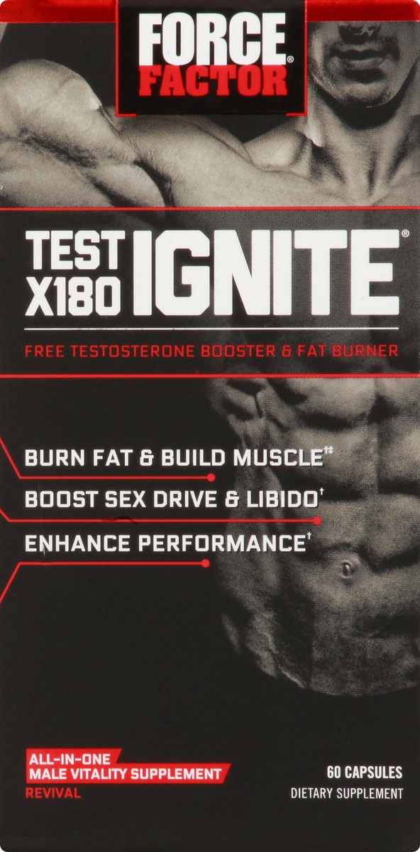 slide 4 of 13, Force Factor Testosterone Booster & Fat Burner 60 ea, 60 ct