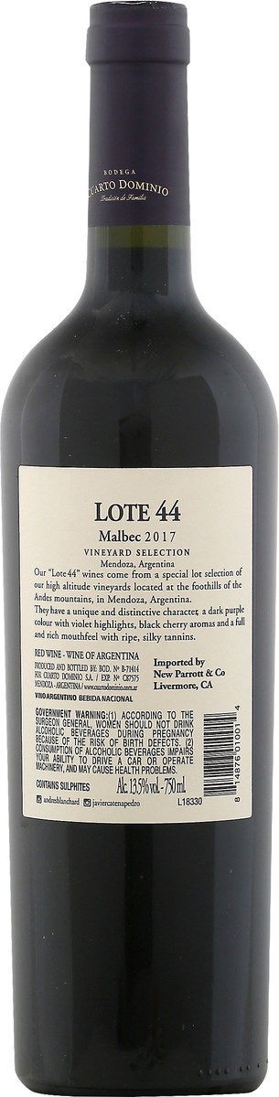 slide 2 of 8, Lote 44 Malbec, 750 ml
