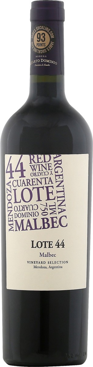 slide 6 of 8, Lote 44 Malbec, 750 ml