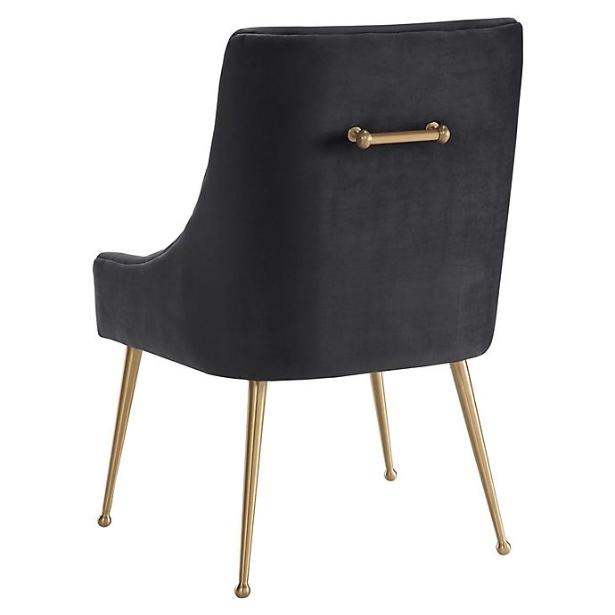 slide 3 of 5, TOV Furniture Beatrix Velvet Dining Side Chair - Grey, 1 ct