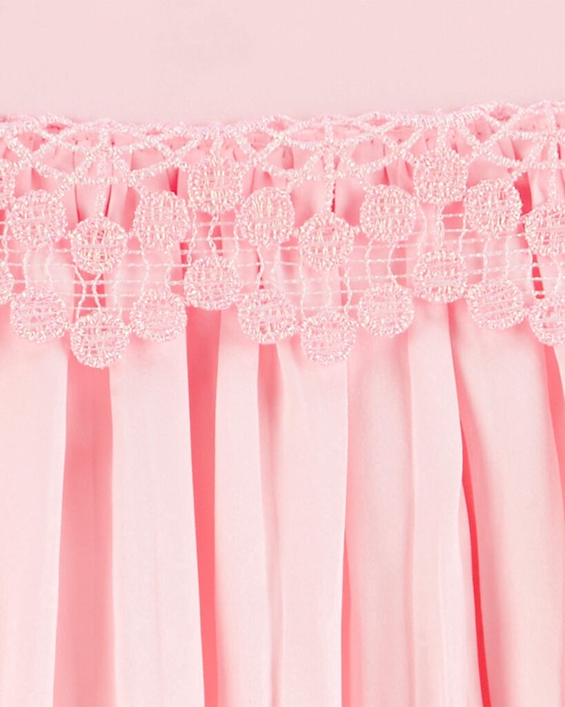 slide 3 of 3, Oshkosh Baby Flutter Pleated Dress Pink 24M, 1 ct