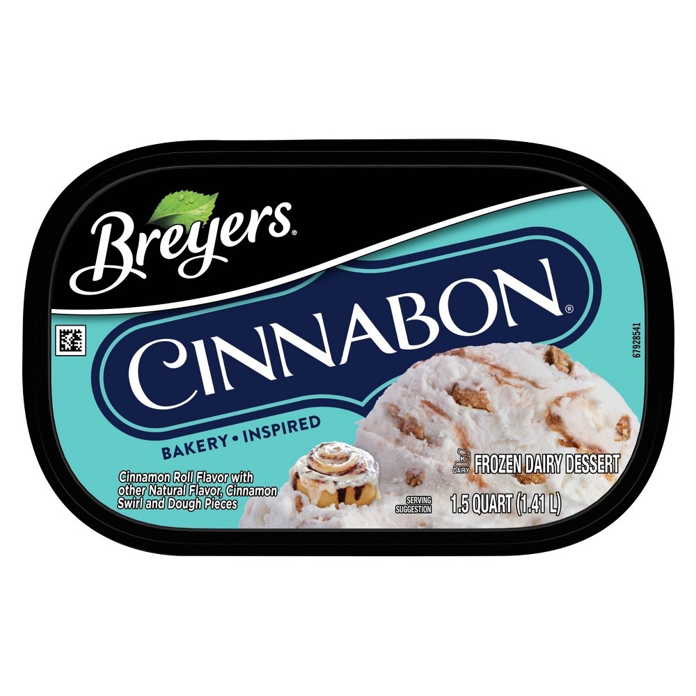 slide 6 of 6, Breyers Cinnabon Bakery Inspired Frozen Dairy Dessert, 1.5 qt