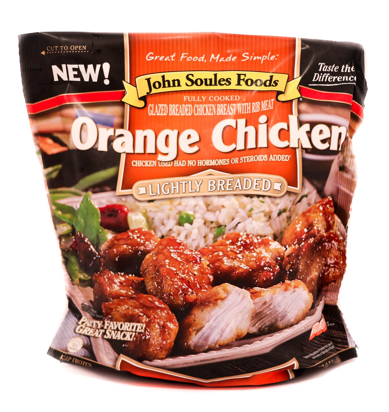 slide 1 of 7, John Soules Foods Orange Chicken 24 OZ Bag, 24 oz