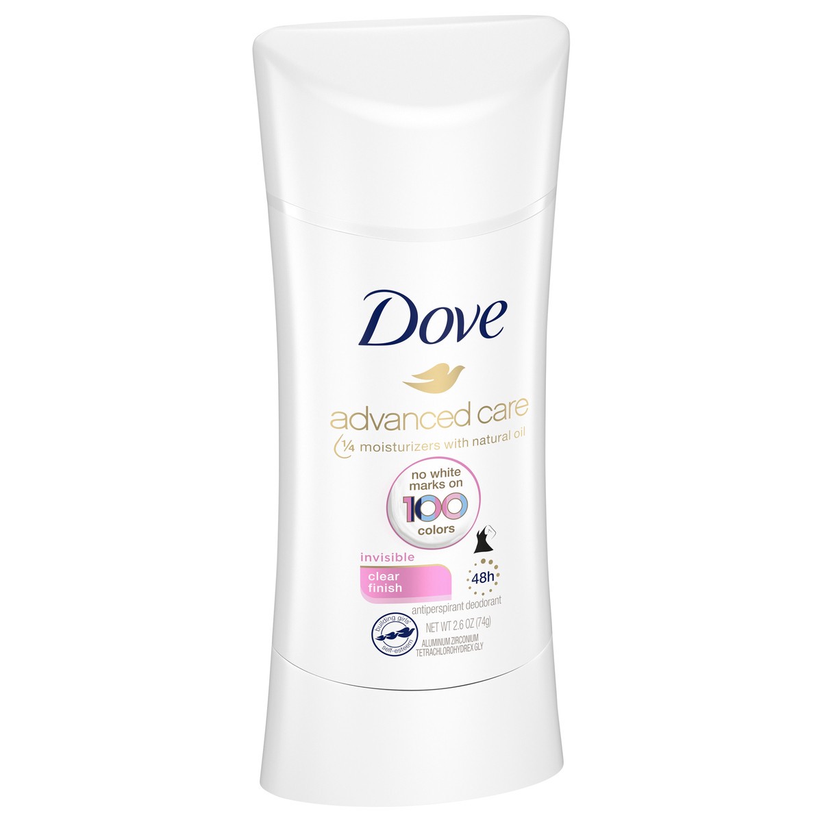 slide 3 of 5, Dove Antiperspirant Deodorant Stick Clear Finish, 2.6 oz, 4 Count , 2.6 oz