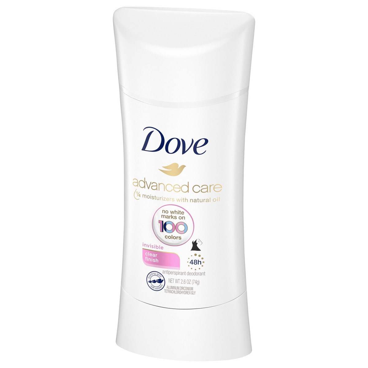 slide 4 of 5, Dove Antiperspirant Deodorant Stick Clear Finish, 2.6 oz, 4 Count , 2.6 oz