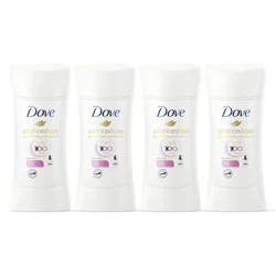 Dove Antiperspirant Deodorant Stick Clear Finish, 2.6 oz, 4 Count 