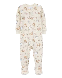 Carter's Baby Bear Print Ribbed 1-Piece Pajamas - Multi, 18M