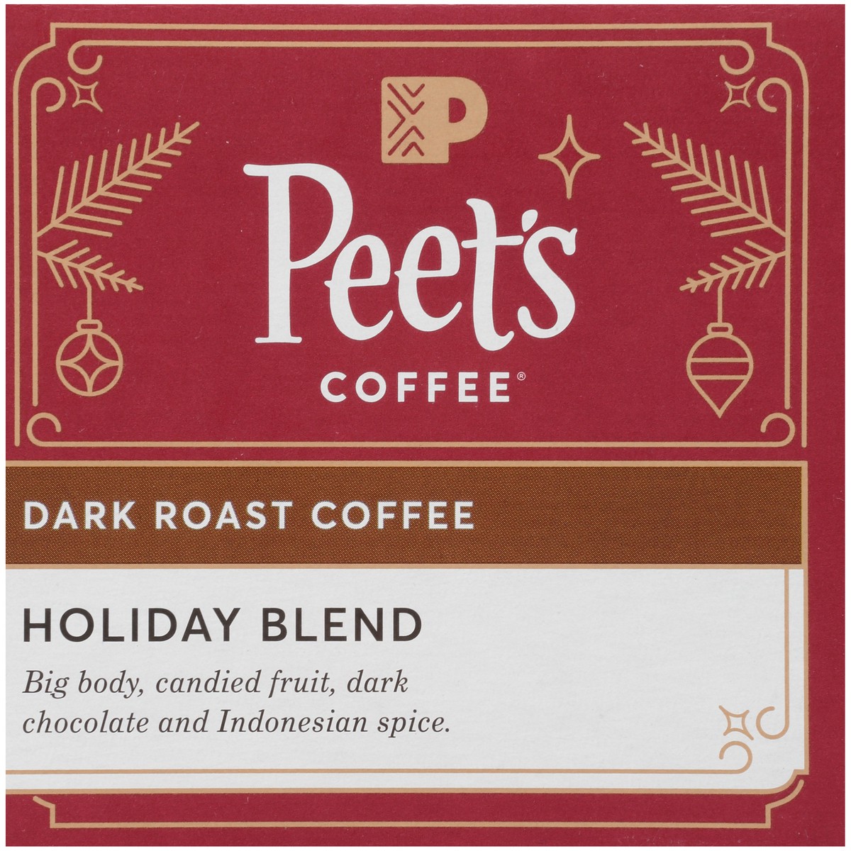 slide 5 of 9, Peet's Coffee, Holiday Blend Dark Roast K-Cup Coffee Pods - 10ct Carton, 10 ct