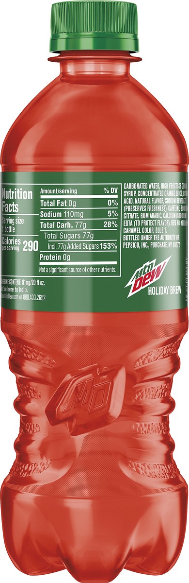slide 2 of 3, Mountain Dew Holiday Brew Soda - 20 fl oz, 20 fl oz