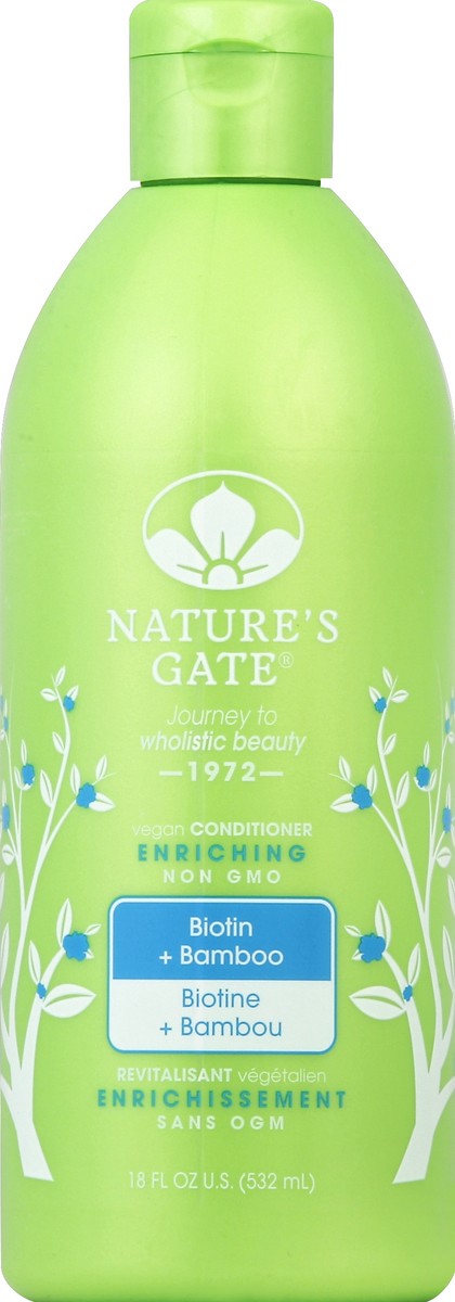 slide 2 of 2, Nature's Gate Enriching Biotin Bamboo Conditioner, 18 fl oz